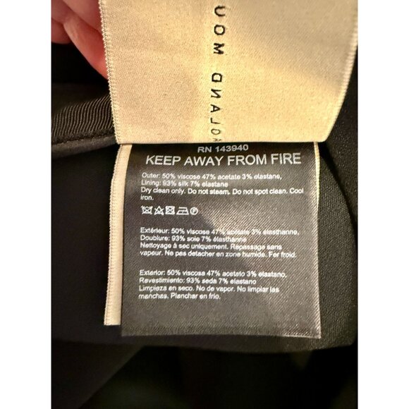 Roland Mouret Black Romolo Cape Sleeve Midi Dress NWT - Size 8 - Picture 9 of 14